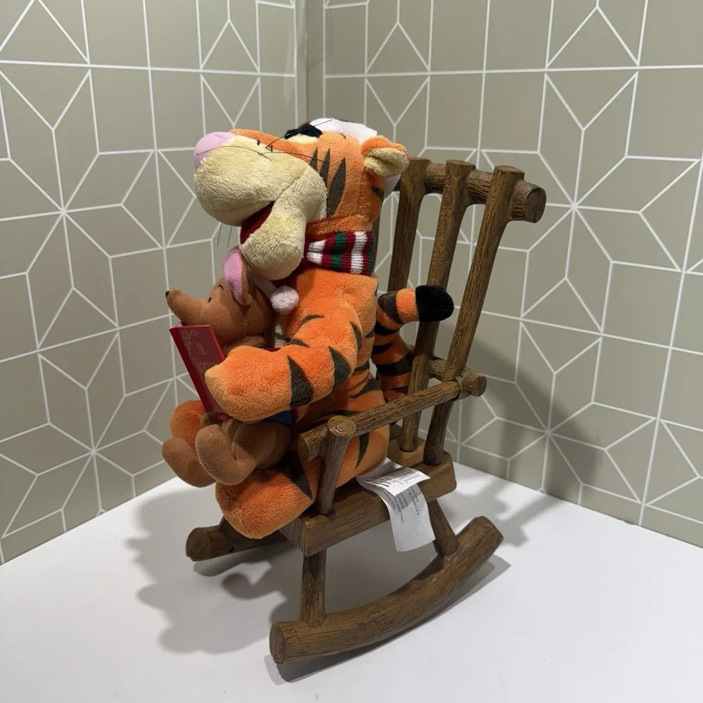 Animated Rocking Chair Tigger and Roo Reading Night‎ Before Christmas Pooh